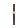 Montre Harlow à trois aiguilles en cuir croco marron Montre Harlow à trois aiguilles en cuir croco marron