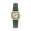 Montre Harlow à trois aiguilles en cuir croco vert Montre Harlow à trois aiguilles en cuir croco vert