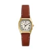 Montre Harlow à trois aiguilles en cuir marron moyen Montre Harlow à trois aiguilles en cuir marron moyen