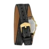 Montre Harlow à trois aiguilles en cuir noir Montre Harlow à trois aiguilles en cuir noir