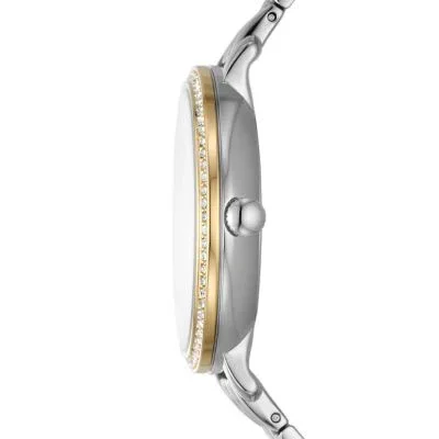 Montre Jacqueline Sun Moon multifonction en acier inoxydable bicolore Montre Jacqueline Sun Moon multifonction en acier inoxydable bicolore