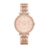 Montre Jacqueline à trois aiguilles en acier inoxydable doré rose Montre Jacqueline à trois aiguilles en acier inoxydable doré rose