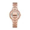 Montre Jacqueline à trois aiguilles en acier inoxydable doré rose Montre Jacqueline à trois aiguilles en acier inoxydable doré rose