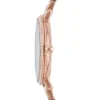 Montre Jacqueline à trois aiguilles en acier inoxydable doré rose Montre Jacqueline à trois aiguilles en acier inoxydable doré rose
