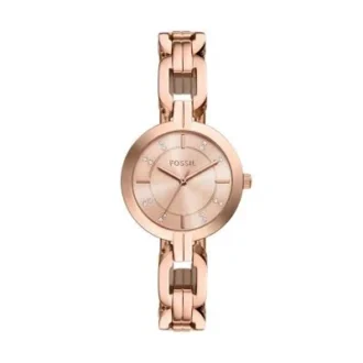 Montre Kerrigan à trois aiguilles en acier inoxydable doré rose