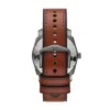 Montre mécanique à trois aiguilles avec date, bracelet en cuir marron Montre mécanique à trois aiguilles avec date, bracelet en cuir marron
