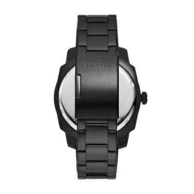 Montre mécanique à trois aiguilles avec date, en acier inoxydable noir Montre mécanique à trois aiguilles avec date, en acier inoxydable noir