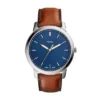 Montre minimaliste à trois aiguilles en cuir marron clair Montre minimaliste à trois aiguilles en cuir marron clair