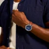 Montre minimaliste à trois aiguilles en cuir marron clair Montre minimaliste à trois aiguilles en cuir marron clair