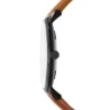 Montre minimaliste à trois aiguilles en cuir marron clair Montre minimaliste à trois aiguilles en cuir marron clair