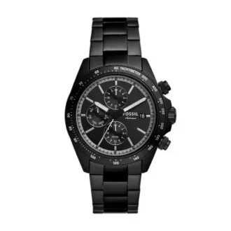 Montre multifonction Autocross en acier inoxydable noir