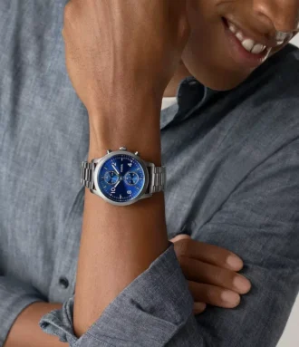 Montre multifonction Bennett en acier inoxydable couleur bronze