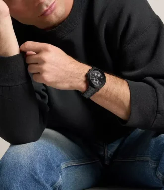 Montre multifonction Bennett en acier inoxydable noir