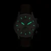 Montre multifonction Bennett en cuir marron Montre multifonction Bennett en cuir marron
