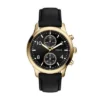 Montre multifonction Bennett en cuir noir