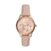Montre multifonction en cuir rose Rye Montre multifonction en cuir rose Rye