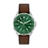 Montre multifonction Garrett en cuir marron Montre multifonction Garrett en cuir marron