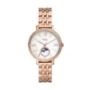 Montre multifonction Jacqueline Sun Moon en acier inoxydable doré Montre multifonction Jacqueline Sun Moon en acier inoxydable doré