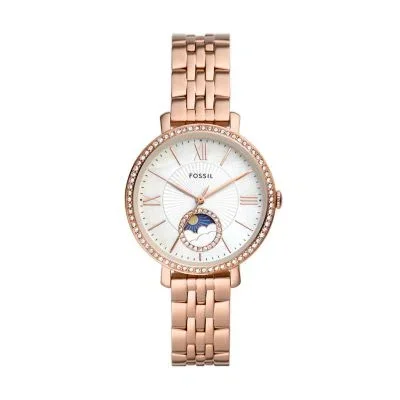 Montre multifonction Jacqueline Sun Moon en acier inoxydable doré Montre multifonction Jacqueline Sun Moon en acier inoxydable doré