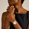 Montre multifonction Jacqueline Sun Moon en acier inoxydable doré Montre multifonction Jacqueline Sun Moon en acier inoxydable doré