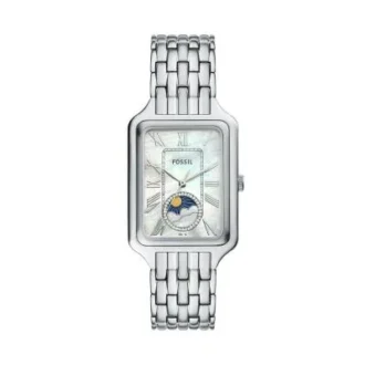 Montre multifonction Raquel Sun Moon en acier inoxydable