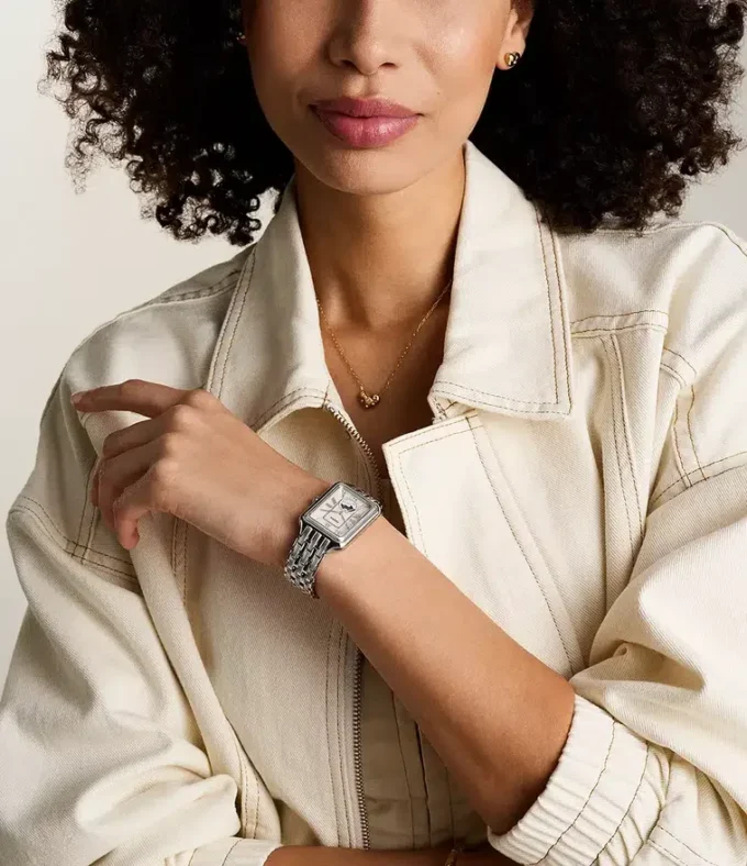 Montre multifonction Raquel Sun Moon en acier inoxydable Montre multifonction Raquel Sun Moon en acier inoxydable