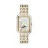 Montre multifonction Raquel Sun Moon en acier inoxydable bicolore Montre multifonction Raquel Sun Moon en acier inoxydable bicolore