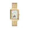 Montre multifonction Raquel Sun Moon en acier inoxydable doré Montre multifonction Raquel Sun Moon en acier inoxydable doré