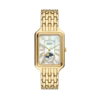 Montre multifonction Raquel Sun Moon en acier inoxydable doré