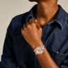 Montre multifonction Riley en acier inoxydable doré rose Montre multifonction Riley en acier inoxydable doré rose