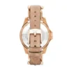 Montre multifonction Riley en cuir couleur or rose et sable