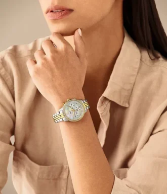 Montre Neutra Chronograph en acier inoxydable bicolore