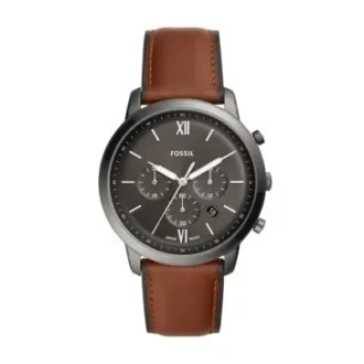 Montre Neutra Chronograph en cuir ambré