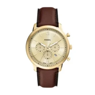 Montre Neutra Chronograph en cuir marron