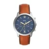 Montre Neutra Chronograph en cuir marron