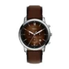 Montre Neutra Chronograph en cuir marron