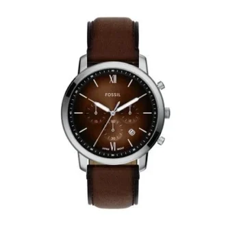 Montre Neutra Chronograph en cuir marron