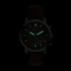 Montre Neutra Chronograph en cuir marron
