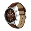 Montre Neutra Chronograph en cuir marron