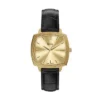 Montre Nick Jonas x Fossil Machine Luxe à trois aiguilles en cuir croco noir