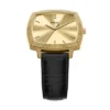 Montre Nick Jonas x Fossil Machine Luxe à trois aiguilles en cuir croco noir