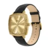 Montre Nick Jonas x Fossil Machine Luxe à trois aiguilles en cuir croco noir