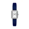 Montre Raquel Mini à deux aiguilles en velours bleu Montre Raquel Mini à deux aiguilles en velours bleu