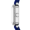 Montre Raquel Mini à deux aiguilles en velours bleu Montre Raquel Mini à deux aiguilles en velours bleu