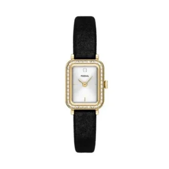 Montre Raquel Mini à deux aiguilles en velours noir