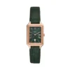 Montre Raquel à trois aiguilles avec date, cuir Croco LiteHide™ vert Montre Raquel à trois aiguilles avec date, cuir Croco LiteHide™ vert
