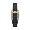 Montre Raquel à trois aiguilles avec date, cuir Croco LiteHide™ vert Montre Raquel à trois aiguilles avec date, cuir Croco LiteHide™ vert