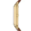 Montre Raquel à trois aiguilles avec date, cuir marron moyen Montre Raquel à trois aiguilles avec date, cuir marron moyen