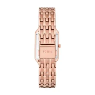Montre Raquel à trois aiguilles avec date, en acier inoxydable doré rose