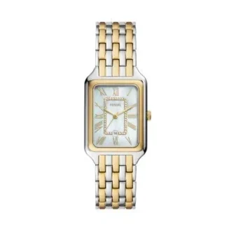 Montre Raquel à trois aiguilles, date, acier inoxydable bicolore Montre Raquel à trois aiguilles, date, acier inoxydable bicolore